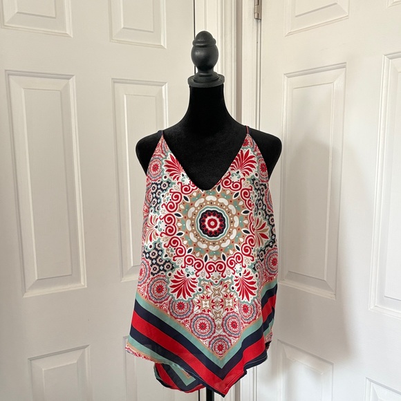 Live 4 Truth Tops - Live 4 Truth Multicolor Mandala Handkerchief Tank Top